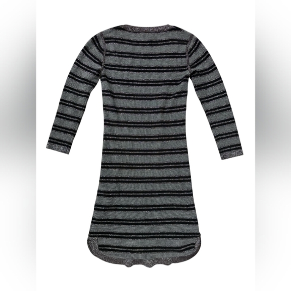 Club Monaco Dress EUC Quarter Sleeve Knit Wool Blend Stripped Size Med - Picture 6 of 11